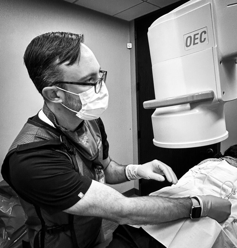 Dr. Peccora with patient