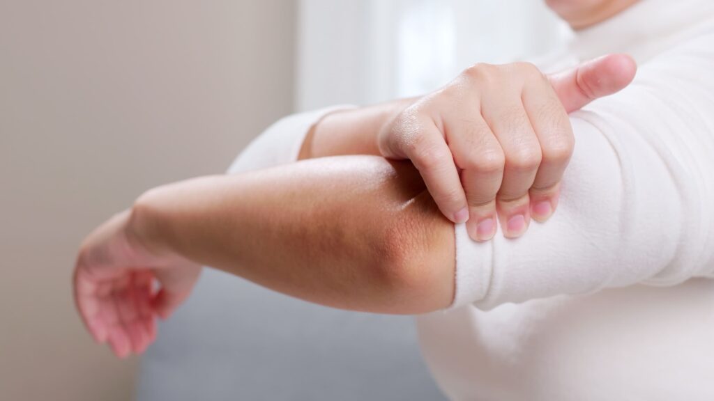 young woman having pain